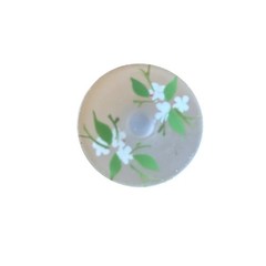 AVON Hand Painted Hummingbird Floral Frosted Stemmed Goblet Wine Glass 8in Vtg