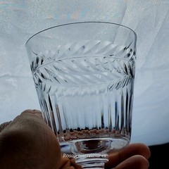 1940’s Tiffin-Franciscan Athlone 8oz Water Goblet 6-1/8″ Blown Glass/Cut Crystal