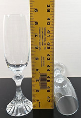 8) Mikasa The Ritz Fluted Champagne Set Vintage Crystal Clear Stemware Retro Lot