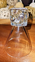 DiSaronno Clear Melting Ice Cube Base Martini Cocktail Glass Barware