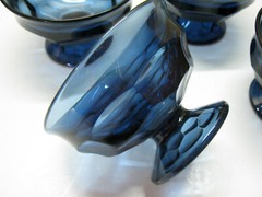 VTG Viking GEORGIAN BLUE GRAY Set of 4 Champagne / Tall Sherbet