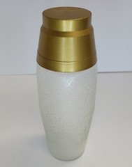 Mid Century Modern Anchor Hocking Cocktail Shaker Pebble Glass Vintage 9.5”