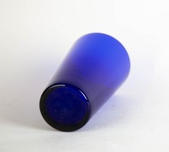 Vintage Pier 1 Cobalt Blue Flat Tumbler Glasses Set of 8 Glass Drinkware