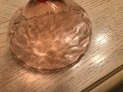 5 Central Glass Works 1426 Pink Twisted Stem Diamond Optic Champagne/Sherbet 