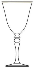 French Cristal d’Arques Durand MARIA Clear Blown Glass 7 5/8” Wine Goblet EXC