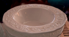 1) Indiana ORANGE BLOSSOM BOWL White MILK GLASS or Candle Votive EXC(9 AVAIL)
