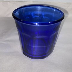 Luminarc Arcoroc Cobalt Blue 500ml 10 Panel Glass France Vintage Superior