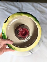 Myriahs 32 Ounce Ceramic Flaming Volcano Hula Girl Tiki Drink Bowl Vintage
