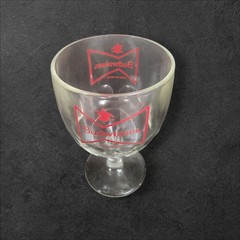 Vintage Budweiser 6″ Thumbprint Glass Pint Goblet