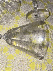 S/7 Vintage Cambridge Chantilly Crystal Stemware