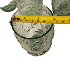 Anchor Hocking Oak Leaf & Acorn Tumblers Spanish Green Set Of 5 Textured Glasses