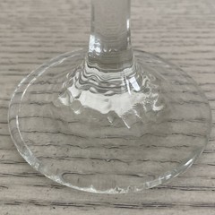 Discontinued-Libbey Facets Clear Textured Octagon Stemmed Wine Glass-Replacement