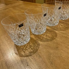 HOYA Crystal Rock Glass 4pcs set 9.5×8.5cm/3.74×3.34″ HOYA Crystal HOYA Crystal