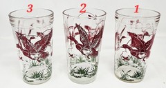 Hazel Atlas Drinking Glasses 1930-40’s Flying Ducks Cattails 16oz Choose Style 2