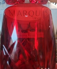 Marquis by Waterford BROOKSIDE Red Set of 3 Double Old Fashioned Glasses