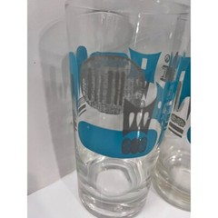 Vintage barware Blue Heaven drinking glasses Set of 3