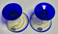 2 Kosta Boda Royal Caribbean Cruise Lines Margarita / Martini Glasses Barware