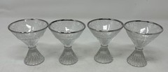 Paden City Etched Spring Orchard Sherry / Cordial Glasses Set Of 4 Art Deco