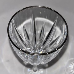 Lenox Clarity Platinum Silver Rim 8” Tall 4oz Wine Glasses