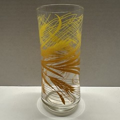 Vintage MCM Libbey Golden Wheat Harvest Tumbler Glass Ice Tea Water