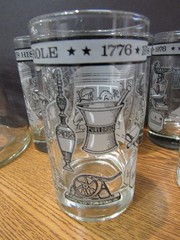 VINTAGE SET OF 6 LIBBEY PHARMACY HIGHBALL GLASSES WITH BELL SHAPED C (EZS001130)