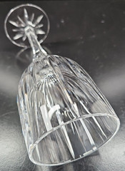 1) Lenox Starlight Water Goblet Elegant Crystal Clear Vertical Cut Etch Stemware