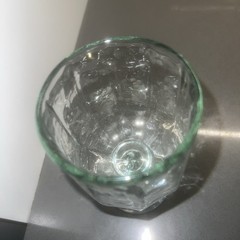 2 Hand Blown Made In India Tulip Water/Wine goble Textured 6 1/2”