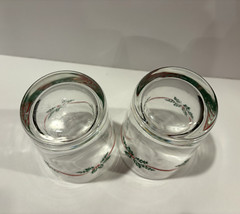 Libbey Glass Holly & Ribbon Christmas Pattern LRS30 Gold Rim 14 oz Tumbler Glass