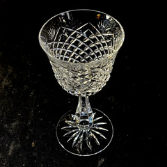 ROGASKA GIMBLES WATER GLASSES, Cut Lead Crystal, 7 1/2″, 9 Oz, SLOVENIA, 2PCS