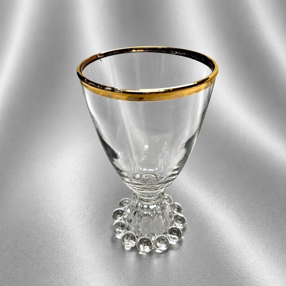 Anchor Hocking Berwick Boopie Gold Rim Set 8 Claret & Sherbet Champagne Glasses
