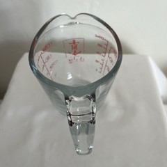 Anchor Hocking 1 Cup Glass Measuring Cup Red Letters Made in USA Vintage 696