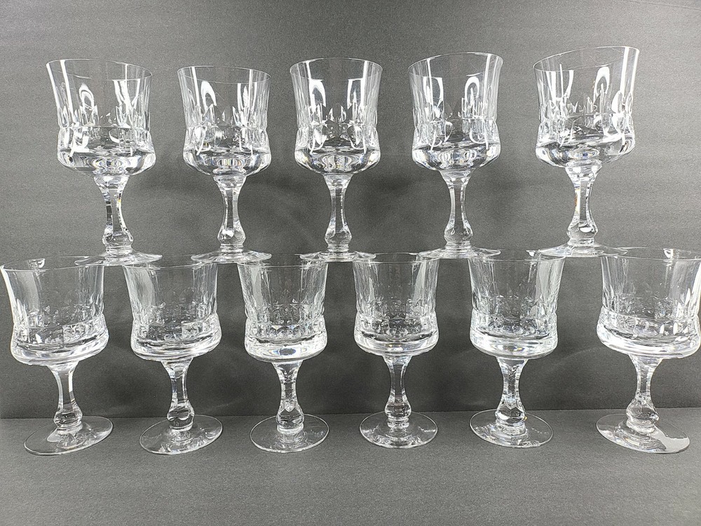 11 Kosta Boda Prince Water Goblet Set Vintage 6 3/4″ Clear Crystal Glass Sweden