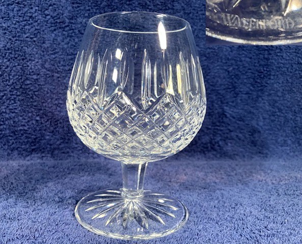 Mint WATERFORD Crystal BALLYBAY Brandy SNIFTER Footed GLASS Stem LISMORE Cut