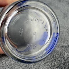 Vintage Hazel Atlas MCM Blue Rose 1/2 Pint High Ball Drinking Glass