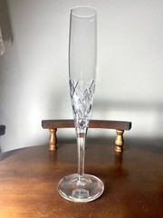 Atlantis Crystal Champagne Flute Hand Cut & Blown For Block Portugal Diamond 9”