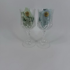 VTG Cristal D’Arques French Crystal Goblet Red Wine Glass Set of 2