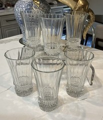 Set-6 Cristal D’Arques Durand Victoria 6 ¼” Crystal 16 oz Tumbler Glasses