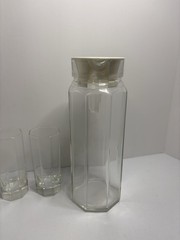 Vintage Luminarc Octime Refreshment Set 5 Pc Set – Pitcher & 4 Juice Glasses