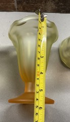 Libbey Ombre Colorful Frosted Parfait Ice Cream Sundae Footed Glasses 4 pc Retro