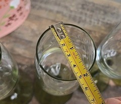 Set of 2 OLIVE GREEN By Cristal D’arques Champagne Flutes 8oz EXCELLENT COND.