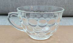 Vintage Set of 4 Punch Bowl / Dessert Cups w Raised Dot design VG+