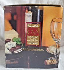 Crystal clear «Imperial» Set of 4, Optic glass with gold rim wine glasses, 8 oz