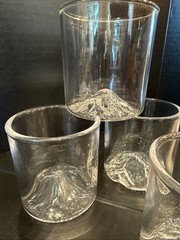 North Artisan Mt Shasta, St Helens, Baker, Fuji Whiskey Low Ball Glass Set of 4