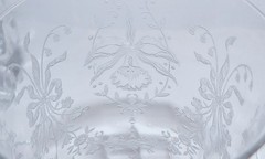 RARE SET OF 4 VINTAGE HEISEY GLASS ORCHID ETCHED 6 1/2″ ICED TEA GLASSES~#5022