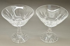 Set of 2 SIGNED Waterford Crystal Rosslare Champagne Tall Sherbet Glass 4 3/4″