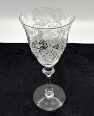 2 Tiffin Persian Pheasant 8″ Water or Wine Goblets 10 Oz