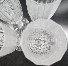 (4) Cristal D’Arques Bretagne Fluted Champagne Set Vintage Crystal Cut Stemware