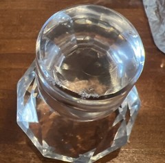 Gorgeous MCM Graduated Square Deep Cut Crystal Decanter & Stopper 9.5” Heavy