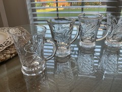 NEW 5 Studio Crystal Tulip Glasses 4” high x 3” Diameter