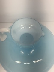 VTG Carlo Moretti Turquoise Blue Cased Handblown Glass Pitcher